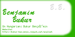 benjamin bukur business card